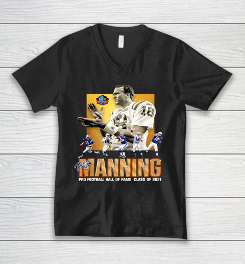 Peytons Pro Mannings Football signature Shirt Hall of 2021 Fame V-Neck T-Shirt
