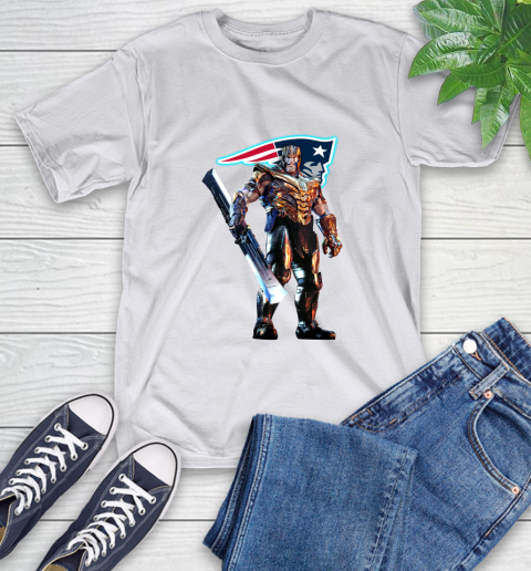 NFL Thanos Gauntlet Avengers Endgame Football New England Patriots T-Shirt 12