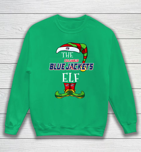 Columbus Blue Jackets Christmas ELF Funny NHL Sweatshirt 5
