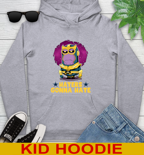 NFL Football Dallas Cowboys Haters Gonna Hate Thanos Minion Marvel Shirt Youth Hoodie 6