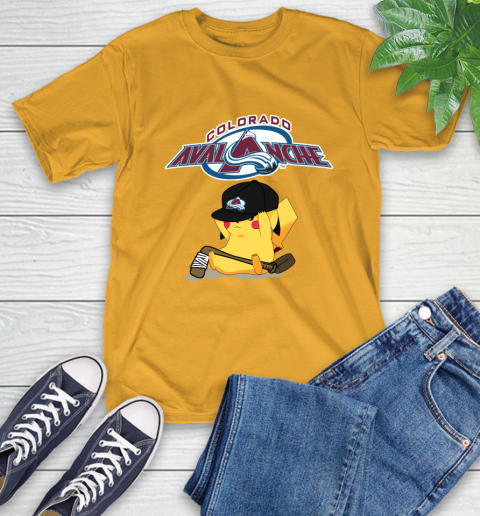 NHL Pikachu Hockey Sports Colorado Avalanche T-Shirt 3