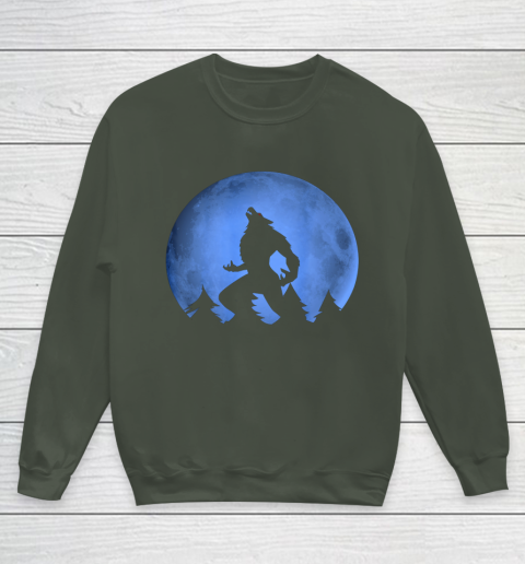 Werewolf Blue Moon wolf full moon on Halloween costume 2020 Youth Sweatshirt 8