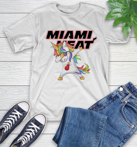 Miami Heat NBA Basketball Funny Unicorn Dabbing Sports T-Shirt