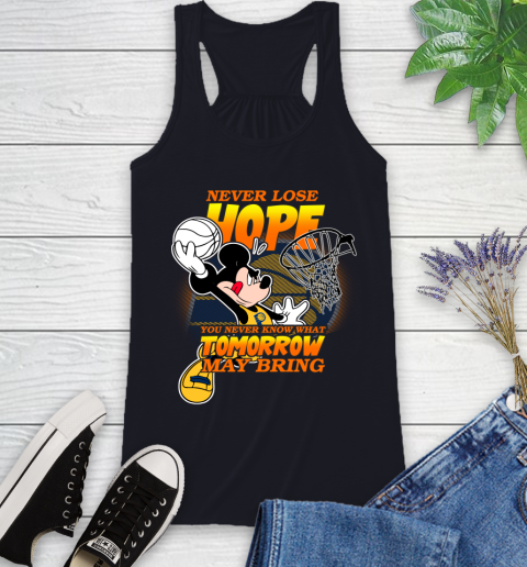 Indiana Pacers NBA Basketball Mickey Disney Never Lose Hope Racerback Tank 9