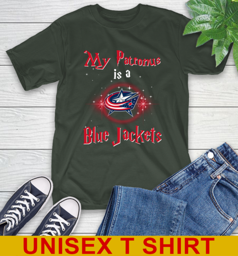 NHL Hockey Harry Potter My Patronus Is A Columbus Blue Jackets T-Shirt 6