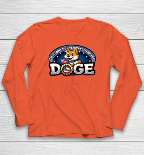 Funny DOGE Crypto Meme Department of Government Efficiency Long Sleeve T-Shirt 3