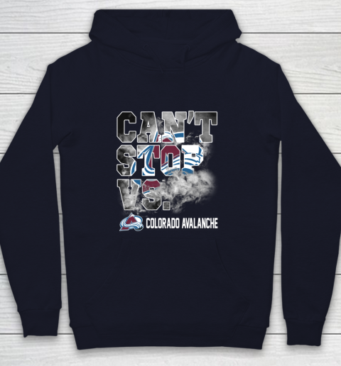 NHL Colorado Avalanche Hockey Can't Stop Vs Youth Hoodie - Image 3