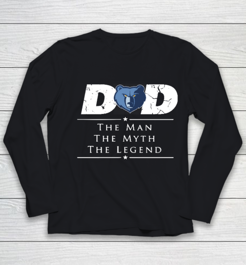 Memphis Grizzlies NBA Basketball Dad The Man The Myth The Legend Youth Long Sleeve