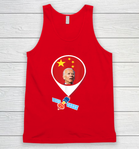 Chinese Spy Balloon Funny Surveillance Joe Biden China Flag Tank Top 4