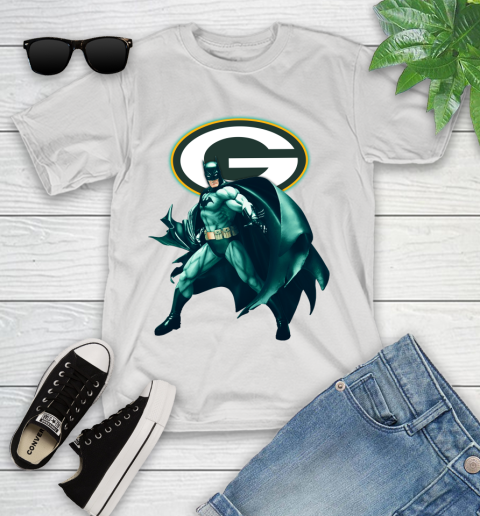 NFL Batman Football Sports Green Bay Packers Youth T-Shirt