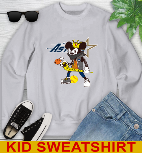 Houston Astros MLB Baseball Mickey Peace Sign Sports Youth Sweatshirt 4