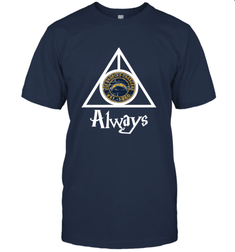 Always Love The Los Angeles Chargers x Harry Potter Mashup NFL auwn always love the los angeles chargers x harry potte classic t shirt 2 front navy