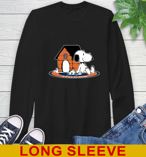 MLB Baseball Detroit Tigers Snoopy The Peanuts Movie Shirt Long Sleeve T-Shirt 2