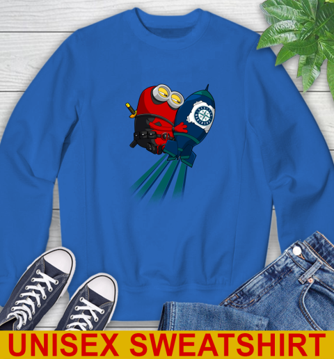 MLB Baseball Seattle Mariners Deadpool Minion Marvel Shirt Sweatshirt 11