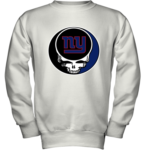 NFL New York Giants Grateful Dead Rock Band Football Sports 76jym5rGTPy youth sweatshirt 47 95 151514 front white