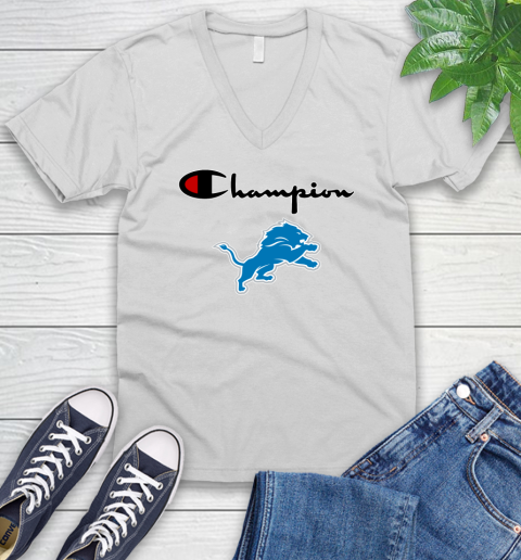 NFL Football Detroit Lions Champion Shirt V-Neck T-Shirt
