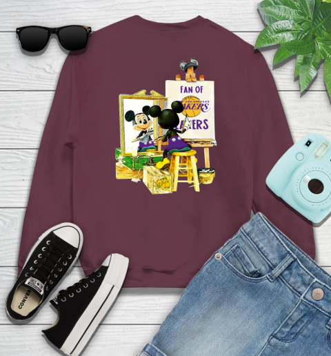 NBA Basketball Los Angeles Lakers Mickey Drawing Shirt 109 NBA Basketball Los Angeles Lakers Mickey Drawing Shirt - Image 109