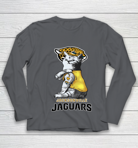 NFL Football My Cat Loves Jacksonville Jaguars Youth Long Sleeve 6