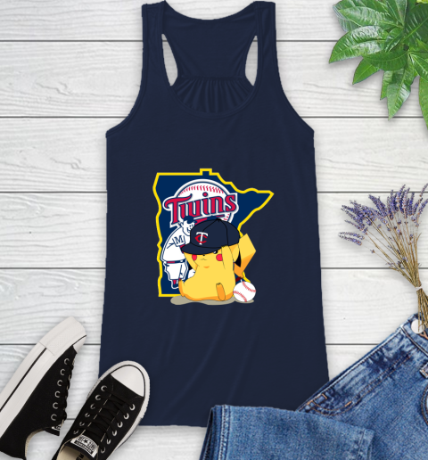 MLB Pikachu Baseball Sports Minnesota Twins Racerback Tank 12