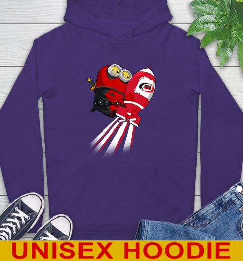 NHL Hockey Carolina Hurricanes Deadpool Minion Marvel Shirt Hoodie 5