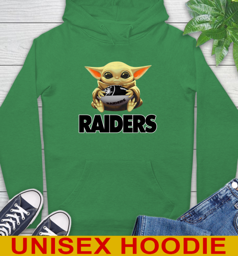NFL Football Oakland Raiders Baby Yoda Star Wars Shirt Hoodie 8