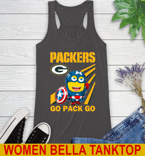 NFL Football Green Bay Packers Captain America Marvel Avengers Minion Shirt Racerback Tank 10
