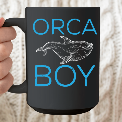 Funny Orca Lover Graphic for Boys Men Kids Whale Ceramic Mug 15oz