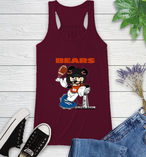 NFL Chicago Bears Mickey Mouse Disney Super Bowl Football T Shirt Racerback Tank 3