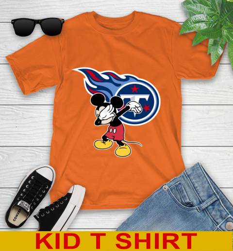 Tennessee Titans NFL Football Dabbing Mickey Disney Sports Youth T-Shirt 7