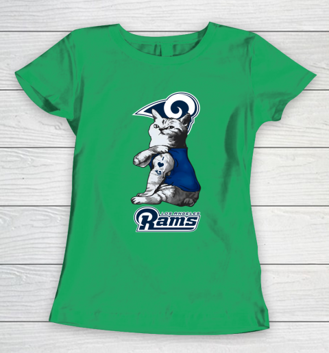 NFL Football My Cat Loves Los Angeles Rams Women's T-Shirt 5