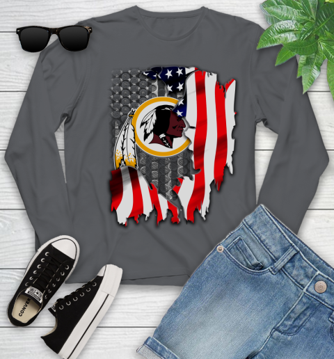 Washington Redskins NFL Football American Flag Youth Long Sleeve 9