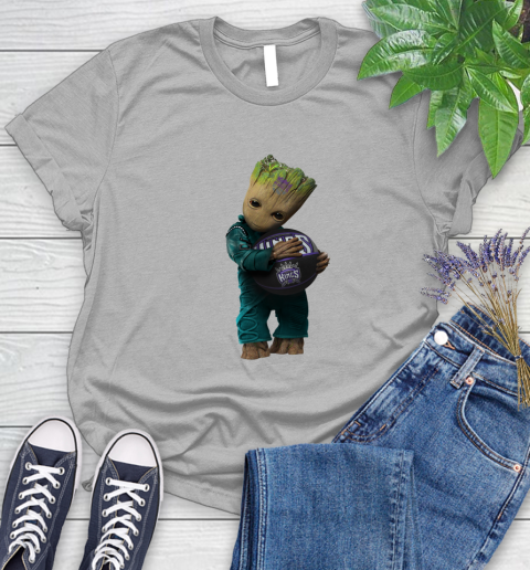 NBA Groot Guardians Of The Galaxy Basketball Sports Sacramento Kings Women's T-Shirt 5