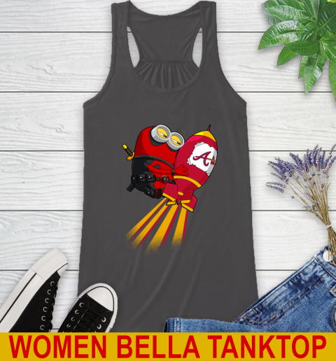 MLB Baseball Atlanta Braves Deadpool Minion Marvel Shirt Racerback Tank 10