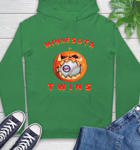 MLB Minnesota Twins Halloween Pumpkin Baseball Sports Hoodie 8