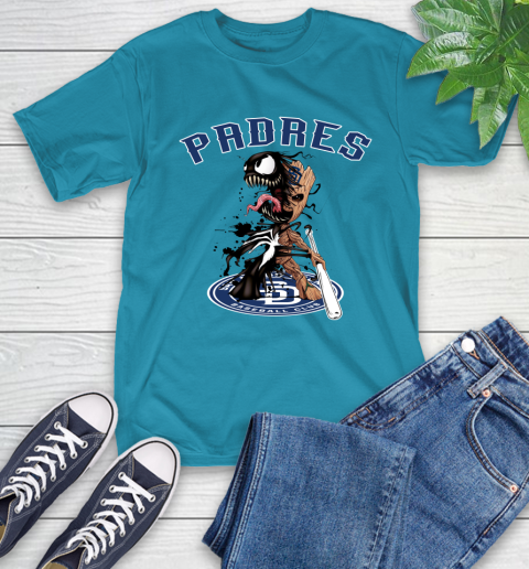 MLB San Diego Padres Baseball Venom Groot Guardians Of The Galaxy T-Shirt 8