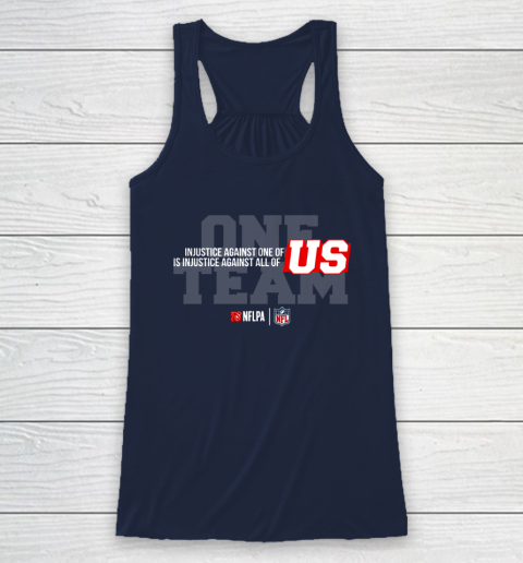 NFL End Racism Print In Front And Back Racerback Tank 8