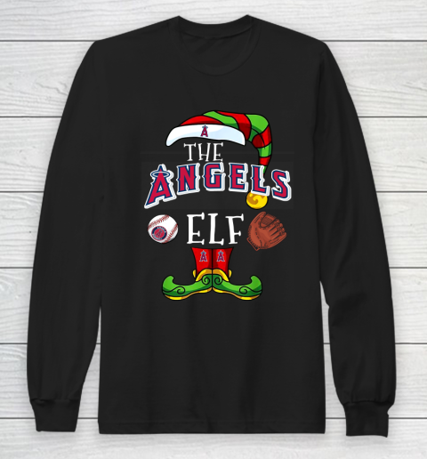 Los Angeles Angels Christmas ELF Funny MLB Long Sleeve T-Shirt