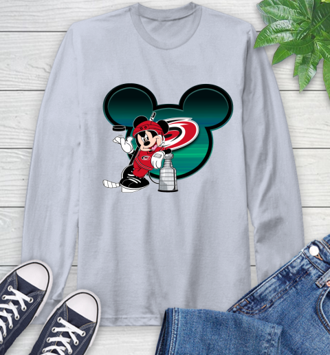 NHL Carolina Hurricanes Stanley Cup Mickey Mouse Disney Hockey T Shirt Long Sleeve T-Shirt 6