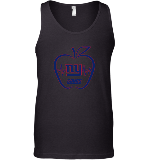 Apple Heartbeat Teacher Symbol New York Giants Tank Top
