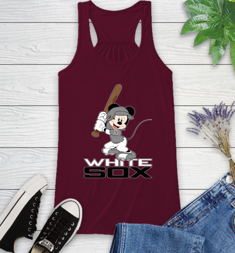 MLB Baseball Chicago White Sox Cheerful Mickey Mouse Shirt Racerback Tank 3