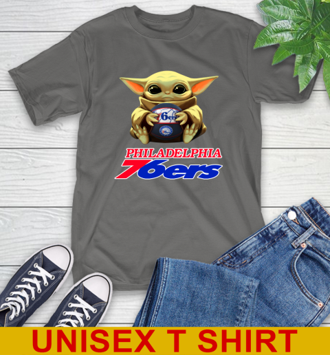 NBA Basketball Philadelphia 76ers Star Wars Baby Yoda Shirt 8