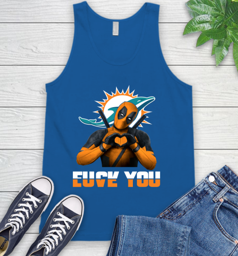 NHL Miami Dolphins Deadpool Love You Fuck You Football Sports Tank Top 4
