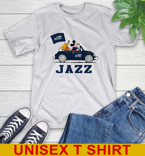 NBA Basketball Utah Jazz Pluto Mickey Driving Disney Shirt T-Shirt 12