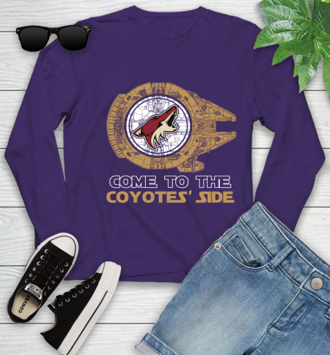 NHL Come To The Arizona Coyotes Wars Hockey Sports Youth Long Sleeve 4