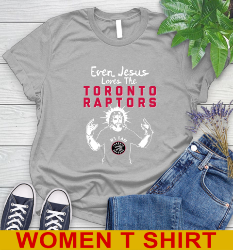 Toronto Raptors NBA Basketball Even Jesus Loves The Raptors Shirt Women's T-Shirt 5