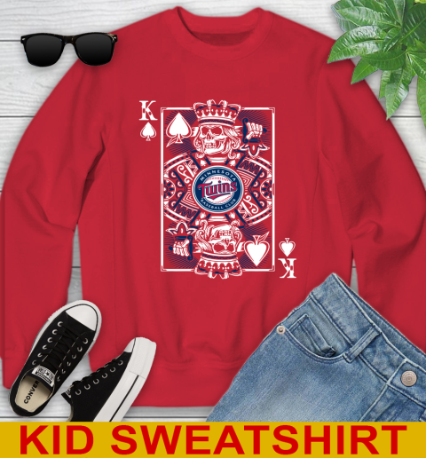 Minnesota Twins MLB Baseball The King Of Spades Death Cards Shirt Youth Sweatshirt 7