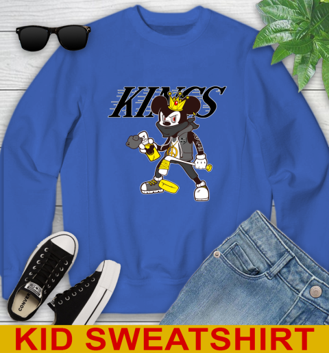 Los Angeles Kings NHL Hockey Mickey Peace Sign Sports Youth Sweatshirt 7
