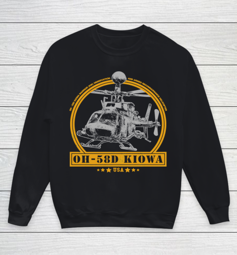 Veteran Shirt OH 58D Kiowa Warrior Youth Sweatshirt