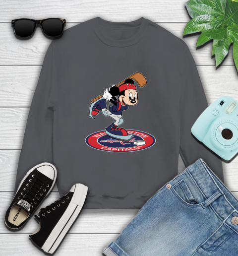 NHL Hockey Washington Capitals Cheerful Mickey Disney Shirt Sweatshirt 6