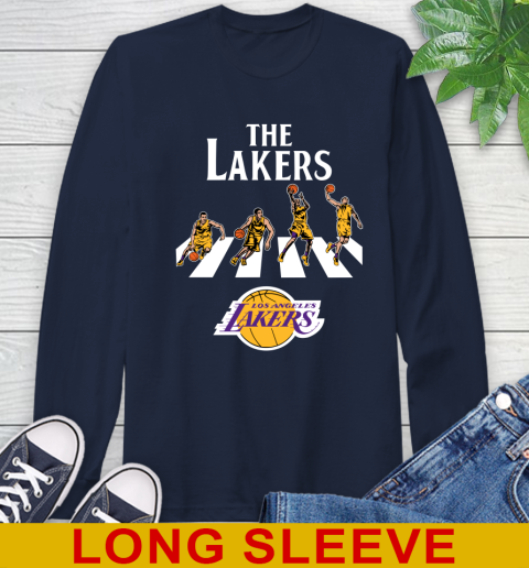 NBA Basketball Los Angeles Lakers The Beatles Rock Band Shirt Long Sleeve T-Shirt 3